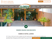 Tablet Screenshot of hotellumini.com.br